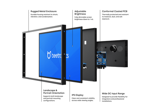 12 Zoll Monitor Metall SDI