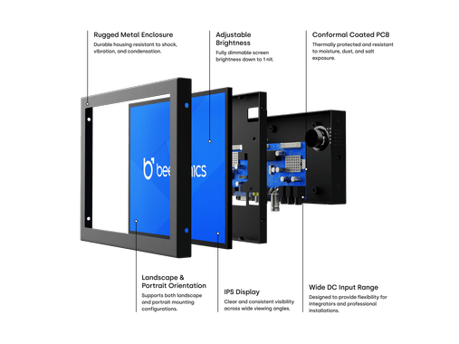 8 Zoll Monitor Metall (4:3)