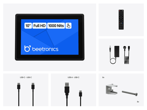 10 Zoll Touchscreen Metall (High-Brightness)