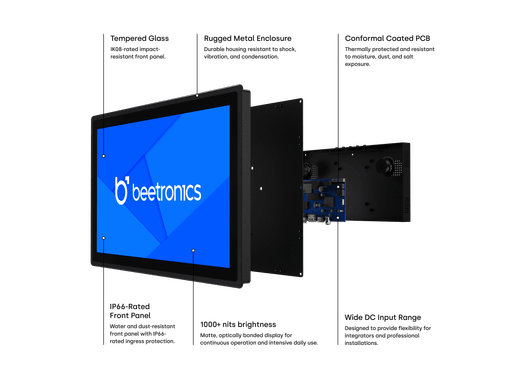 15 Zoll Touchscreen Metall (High-Brightness)