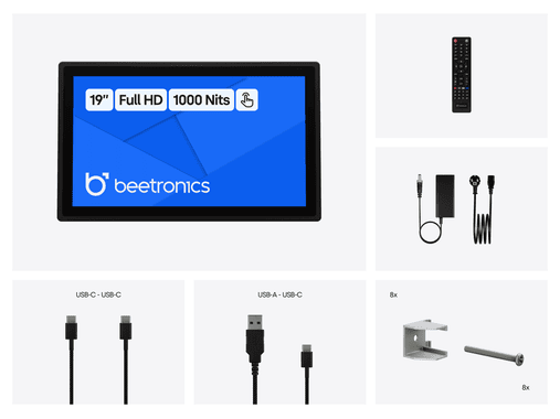 19 Zoll Touchscreen Metall (High-Brightness)
